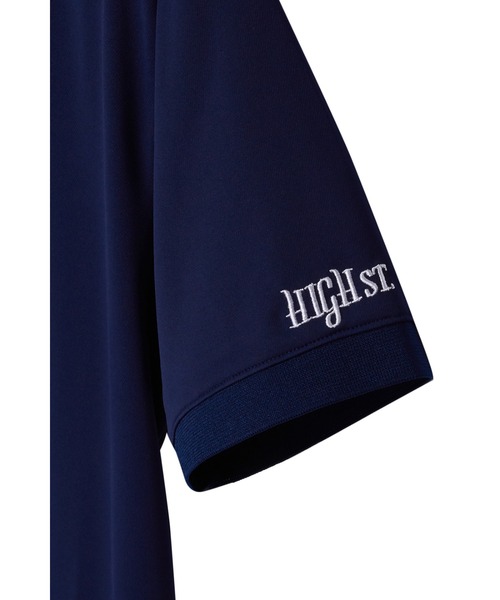 HIGH STREET(ハイストリート)の「HIGH ST. GOLF∴タテロゴバックハニカム モックネックシャツ <AdE>(Tシャツ/カットソー・メンズ・ホワイト/ブラック/ネイビー・S/M/L/LL)」の9枚目の写真