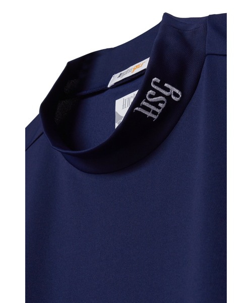 HIGH STREET(ハイストリート)の「HIGH ST. GOLF∴タテロゴバックハニカム モックネックシャツ <AdE>(Tシャツ/カットソー・メンズ・ホワイト/ブラック/ネイビー・S/M/L/LL)」の7枚目の写真