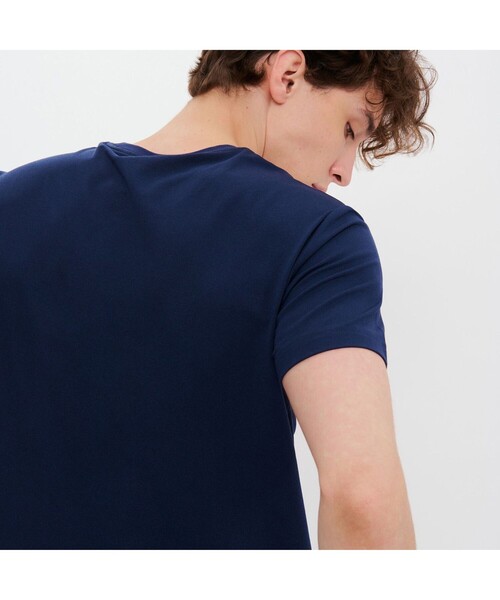 AIGLE(エーグル)の「吸水速乾 プライムフレックス ベーシック 半袖Tシャツ(Tシャツ/カットソー・メンズ・ホワイト/ライトブルー/ダークネイビー/レッド系その他・S/L/LL/M)」の9枚目の写真