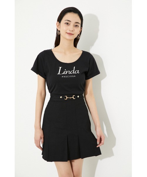 rienda（リエンダ）の「Linda PRECIOSA Tシャツ（Tシャツ/カットソー・レディース・ホワイト/ブラック/グリーン/スモークピンク・FREE）」の5枚目の写真