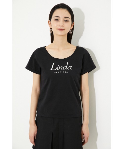 rienda（リエンダ）の「Linda PRECIOSA Tシャツ（Tシャツ/カットソー・レディース・ホワイト/ブラック/グリーン/スモークピンク・FREE）」の8枚目の写真