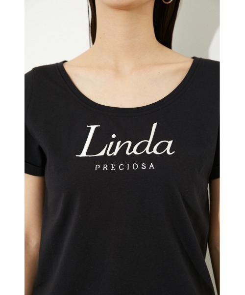 rienda（リエンダ）の「Linda PRECIOSA Tシャツ（Tシャツ/カットソー・レディース・ホワイト/ブラック/グリーン/スモークピンク・FREE）」の9枚目の写真