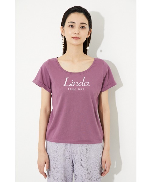 rienda（リエンダ）の「Linda PRECIOSA Tシャツ（Tシャツ/カットソー・レディース・ホワイト/ブラック/グリーン/スモークピンク・FREE）」の12枚目の写真