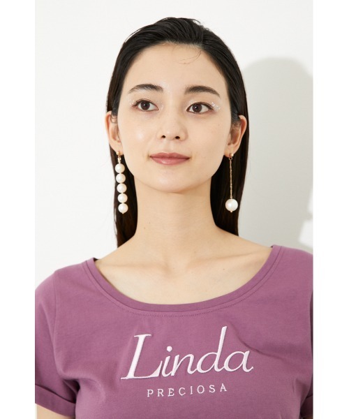 rienda（リエンダ）の「Linda PRECIOSA Tシャツ（Tシャツ/カットソー・レディース・ホワイト/ブラック/グリーン/スモークピンク・FREE）」の15枚目の写真