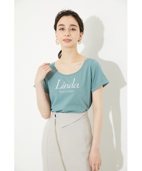 rienda（リエンダ）の「Linda PRECIOSA Tシャツ（Tシャツ/カットソー・レディース・ホワイト/ブラック/グリーン/スモークピンク・FREE）」の19枚目の写真