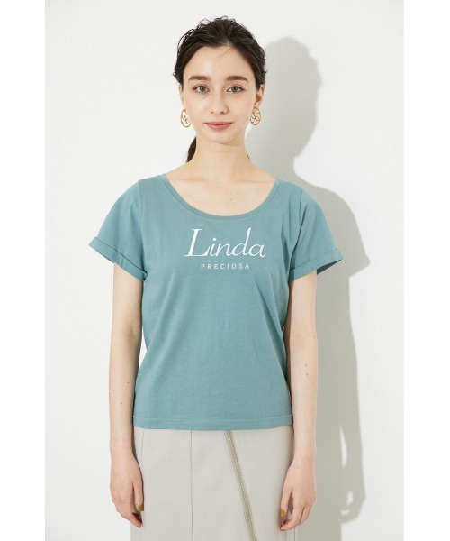 rienda（リエンダ）の「Linda PRECIOSA Tシャツ（Tシャツ/カットソー・レディース・ホワイト/ブラック/グリーン/スモークピンク・FREE）」の21枚目の写真