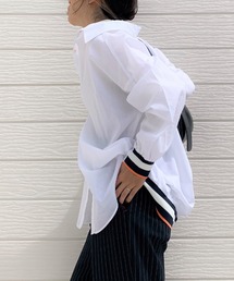 Q | コットンローンリブドッキングシャツ(シャツ/ブラウス)