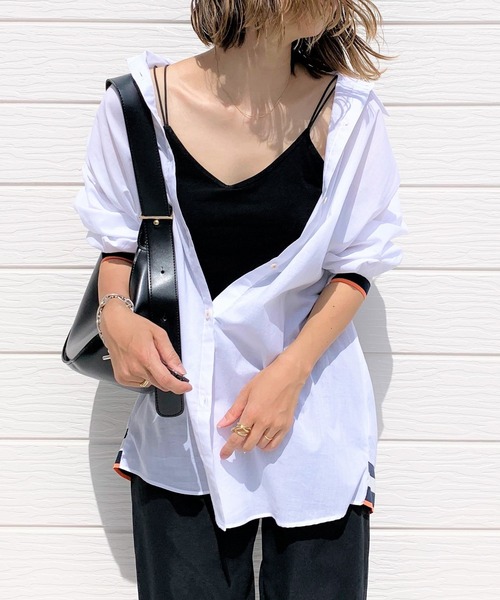 Q コットンローンリブドッキングシャツ Q コットンローンリブドッキングシャツ