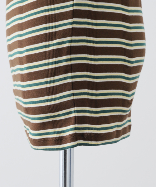 B.C STOCK(ベーセーストック)の「CRH RIB BORDER タンクトップ(タンクトップ・メンズ・ブラウン/アイボリー・MEDIUM/LARGE/SMALL)」の12枚目の写真