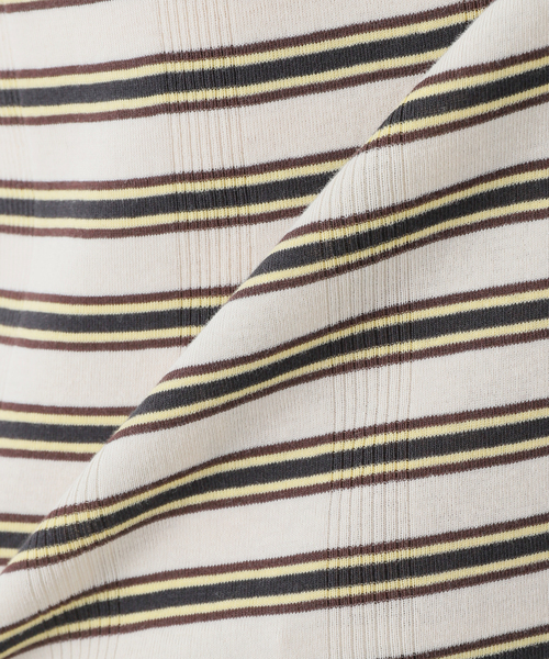 B.C STOCK(ベーセーストック)の「CRH RIB BORDER タンクトップ(タンクトップ・メンズ・ブラウン/アイボリー・MEDIUM/LARGE/SMALL)」の15枚目の写真