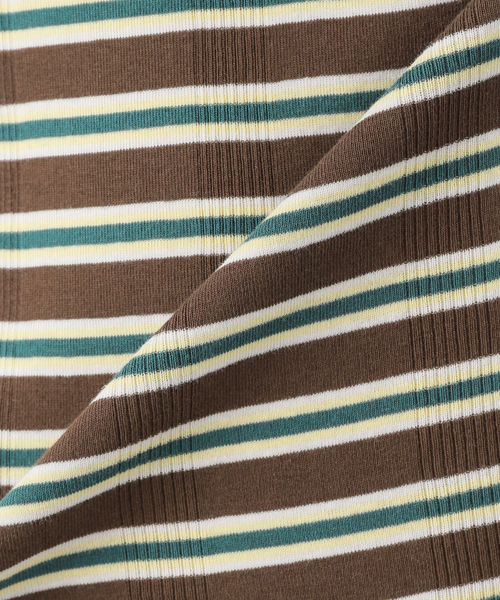 B.C STOCK(ベーセーストック)の「CRH RIB BORDER タンクトップ(タンクトップ・メンズ・ブラウン/アイボリー・MEDIUM/LARGE/SMALL)」の16枚目の写真