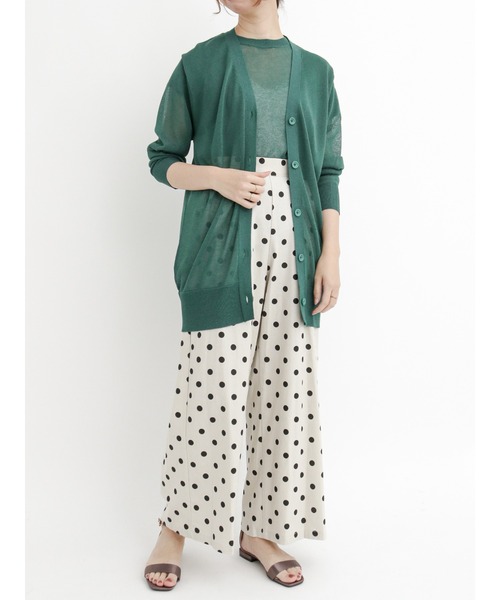 Te chichi（テチチ）の「リネン混ドット＆花柄アソートワイドパンツ（その他パンツ・レディース・オフホワイト/チャコール/キナリ/カーキ・ﾌﾘ-）」の5枚目の写真