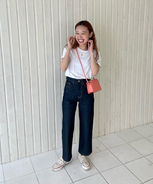 GIMME GIMME（ギミーギミー）の「ハイウエスト リジッドデニム gimw22s018（デニムパンツ・レディース・ブルー・M/S/L）」の7枚目の写真