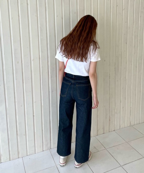 GIMME GIMME（ギミーギミー）の「ハイウエスト リジッドデニム gimw22s018（デニムパンツ・レディース・ブルー・M/S/L）」の9枚目の写真