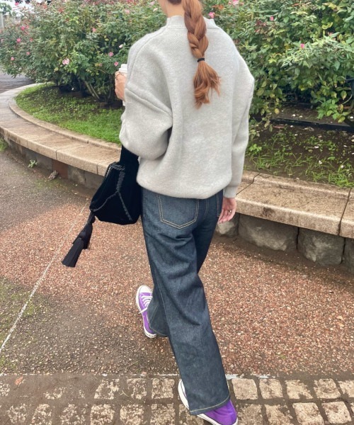 GIMME GIMME（ギミーギミー）の「ハイウエスト リジッドデニム gimw22s018（デニムパンツ・レディース・ブルー・M/S/L）」の16枚目の写真