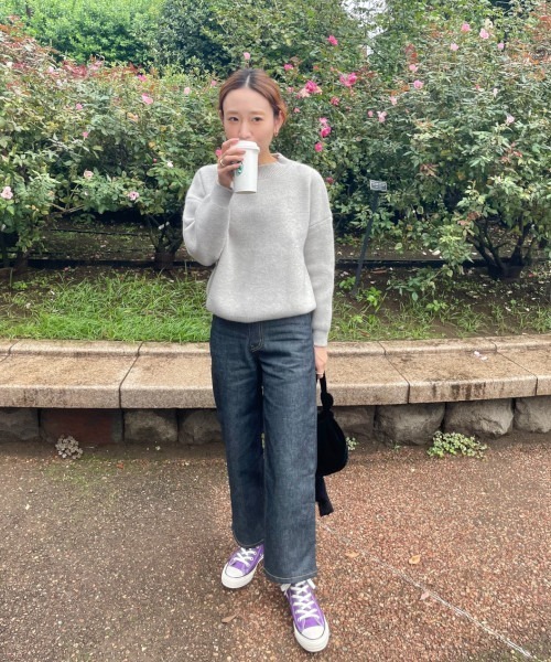 GIMME GIMME（ギミーギミー）の「ハイウエスト リジッドデニム gimw22s018（デニムパンツ・レディース・ブルー・M/S/L）」の17枚目の写真