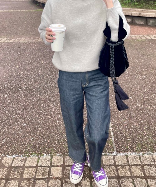 GIMME GIMME（ギミーギミー）の「ハイウエスト リジッドデニム gimw22s018（デニムパンツ・レディース・ブルー・M/S/L）」の19枚目の写真