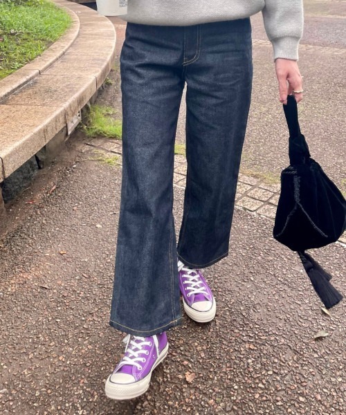 GIMME GIMME（ギミーギミー）の「ハイウエスト リジッドデニム gimw22s018（デニムパンツ・レディース・ブルー・M/S/L）」の20枚目の写真