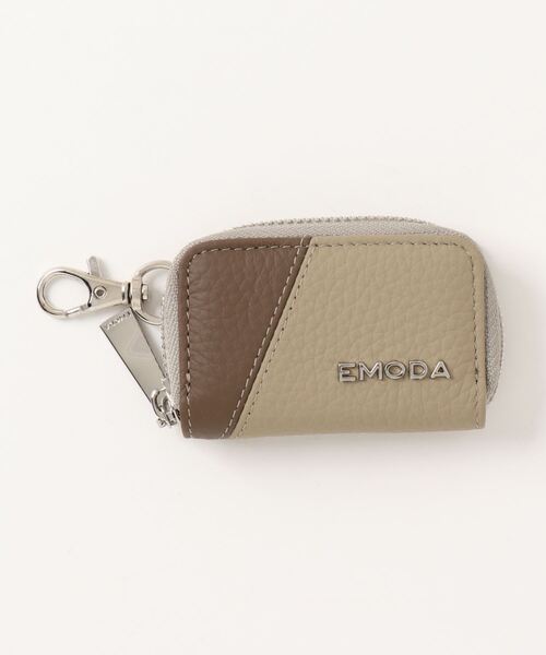 EMODA(エモダ)の「【EMODA/エモダ】 牛革シュリンク バイカラー スマートキーケース(キーケース/キーアクセサリー・レディース・ブラック/ベージュ/ホワイト×ブラック/ベージュ系その他・FREE)」の1枚目の写真