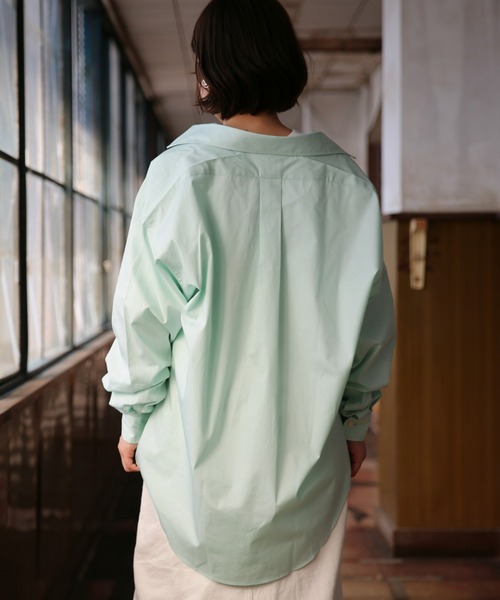 BRICK & SONS(ブリックアンドサンズ)の「リラックスバックプリーツシャツ<ミント>(シャツ/ブラウス・メンズ・ミント・LL/S/M/L)」の5枚目の写真