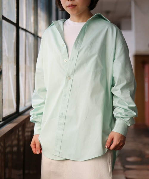 BRICK & SONS(ブリックアンドサンズ)の「リラックスバックプリーツシャツ<ミント>(シャツ/ブラウス・メンズ・ミント・LL/S/M/L)」の4枚目の写真