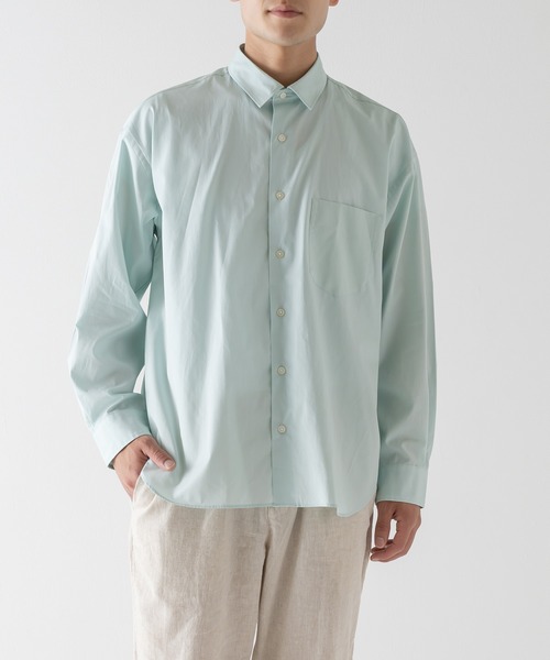 BRICK & SONS(ブリックアンドサンズ)の「リラックスバックプリーツシャツ<ミント>(シャツ/ブラウス・メンズ・ミント・LL/S/M/L)」の12枚目の写真