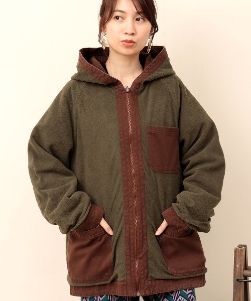 チチカカ（チチカカ）の「【ユニセックス】 リバーシブルフードブルゾン（ブルゾン・メンズ・カーキ/ネイビー・MEDIUM/LARGE）」の10枚目の写真