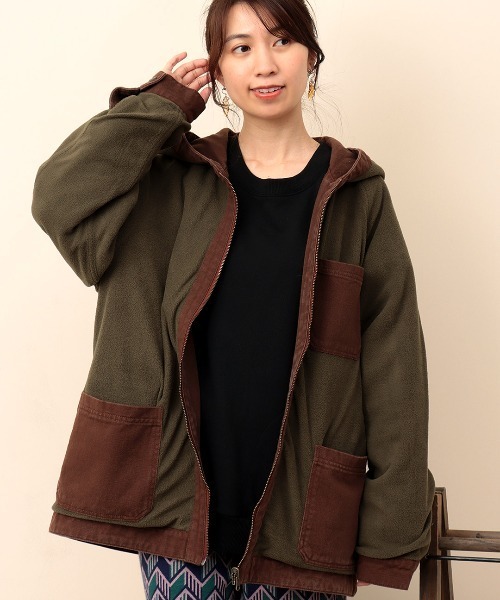 チチカカ（チチカカ）の「【ユニセックス】 リバーシブルフードブルゾン（ブルゾン・メンズ・カーキ/ネイビー・MEDIUM/LARGE）」の9枚目の写真