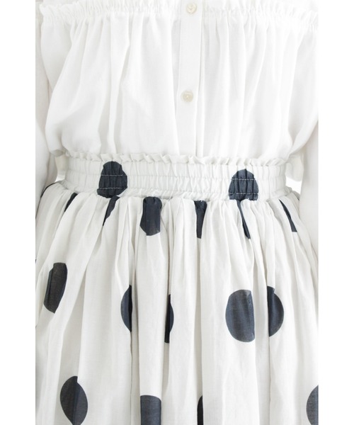 Samansa Mos2（サマンサ モスモス）の「ウエストタックギャザースカート（スカート・レディース・ブラック/レッド/モカ/キナリ・ﾌﾘ-）」の17枚目の写真