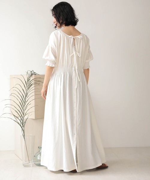 Bab（バブ）の「半袖ワンピース（ワンピース・レディース・ベージュ・38）」の6枚目の写真