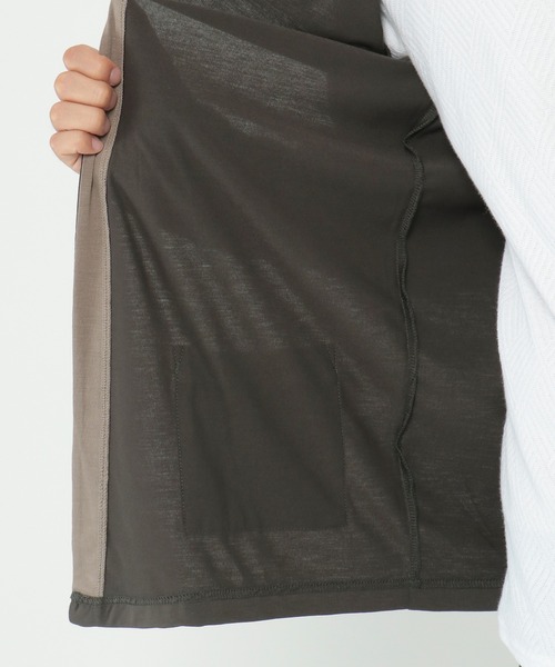 バイカラーボタンレスカーディガン