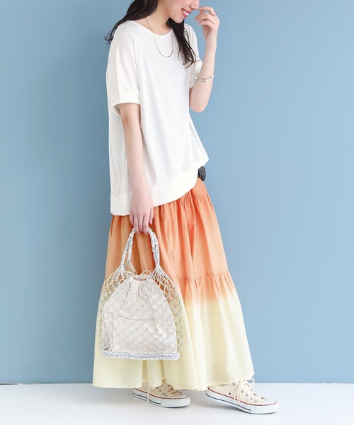 osharewalker（オシャレウォーカー）の「【廃盤】『ドルマンリブデザインTシャツ』（Tシャツ/カットソー・レディース・ブルー/ネイビー/オフホワイト/ブラック/ピンク・FREE）」の18枚目の写真