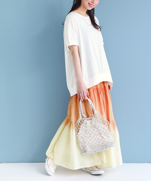 osharewalker（オシャレウォーカー）の「【廃盤】『ドルマンリブデザインTシャツ』（Tシャツ/カットソー・レディース・ブルー/ネイビー/オフホワイト/ブラック/ピンク・FREE）」の19枚目の写真