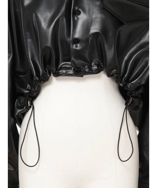 るる！UN3D. ショートギャザーシャツブルゾン セール】ギャザーショートブルゾン（ブルゾン）｜LE SOUK（ルスーク