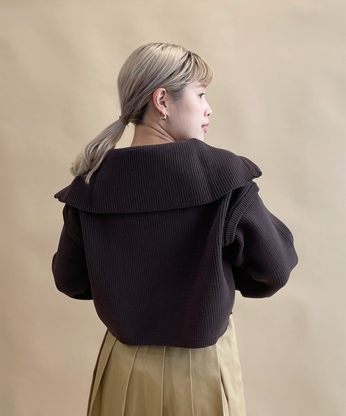 w closet（ダブルクローゼット）の「【2WAY】スタンドZIPカーディガン