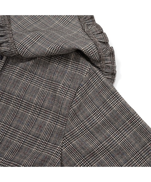 flower（フラワー）の「チェックフリルカラーブラウス（シャツ/ブラウス・レディース・ブラウン/グレー・FREE）」の9枚目の写真