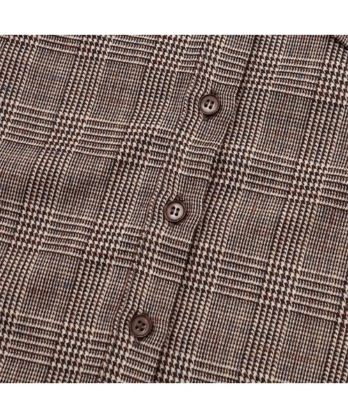 flower（フラワー）の「チェックフリルカラーブラウス（シャツ/ブラウス・レディース・ブラウン/グレー・FREE）」の17枚目の写真