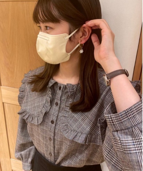 flower（フラワー）の「チェックフリルカラーブラウス（シャツ/ブラウス・レディース・ブラウン/グレー・FREE）」の21枚目の写真