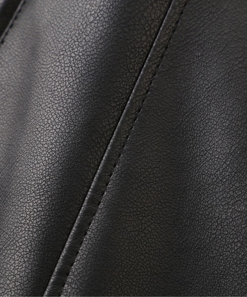 PROPORTION BODY DRESSING(プロポーションボディドレッシング)の「フェイクレザーノーカラーブルゾン / 1212255902(ブルゾン・レディース・ベージュ/ブラック・SMALL/MEDIUM)」の14枚目の写真