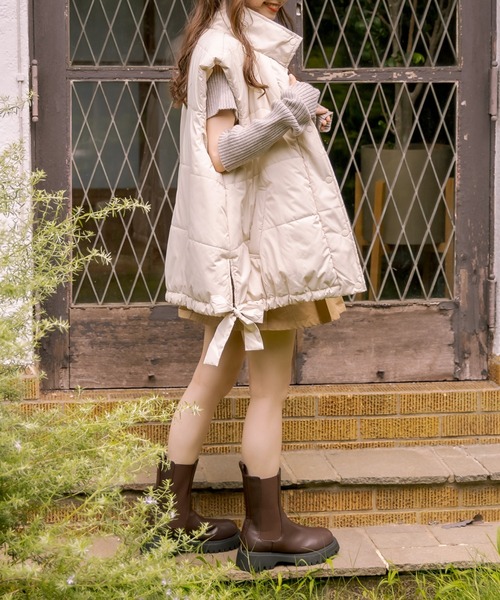 OLIVE des OLIVE（オリーブデオリーブ）の「中綿ベスト（ダウンベスト