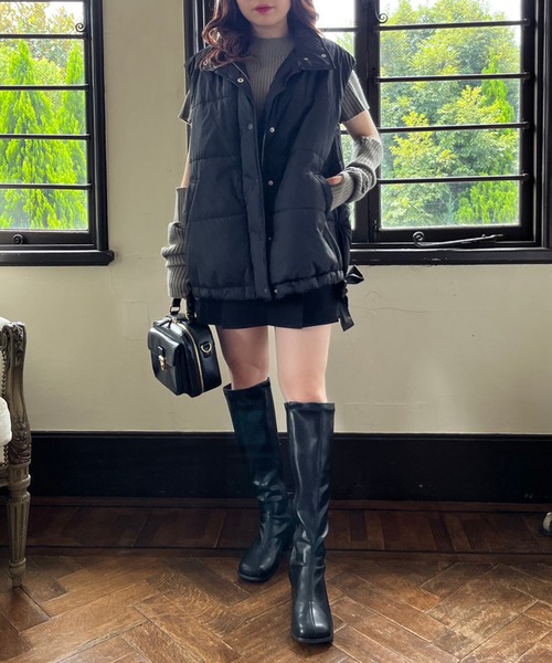 OLIVE des OLIVE（オリーブデオリーブ）の「中綿ベスト（ダウンベスト・レディース・オフホワイト/カーキ/ネイビー/ブラック・FREE）」の20枚目の写真