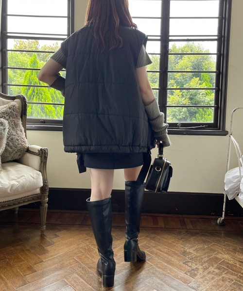 OLIVE des OLIVE（オリーブデオリーブ）の「中綿ベスト（ダウンベスト・レディース・オフホワイト/カーキ/ネイビー/ブラック・FREE）」の11枚目の写真