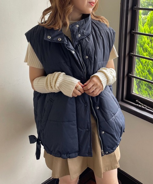 OLIVE des OLIVE（オリーブデオリーブ）の「中綿ベスト（ダウンベスト・レディース・オフホワイト/カーキ/ネイビー/ブラック・FREE）」の17枚目の写真