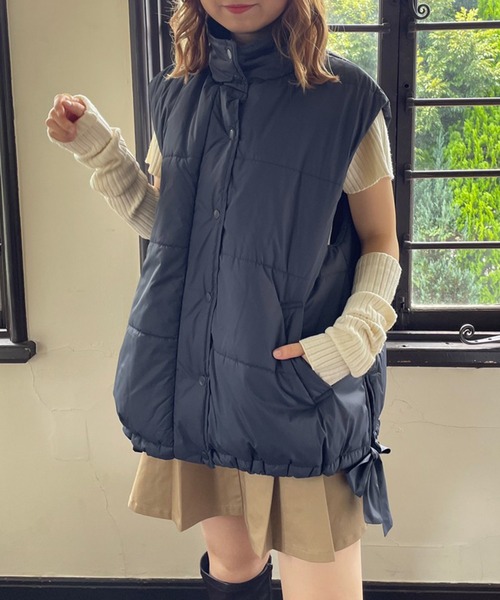 OLIVE des OLIVE（オリーブデオリーブ）の「中綿ベスト（ダウンベスト・レディース・オフホワイト/カーキ/ネイビー/ブラック・FREE）」の8枚目の写真