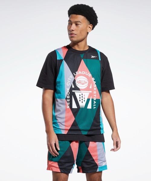 ★高級シリーズ逆Rロゴ！！【RASH】メンズ３ｍｍジャージネックエントリーフル Reebok タンクトップ シティリーグ リバーシブル メッシュ