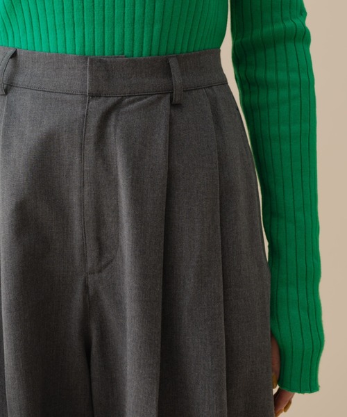 MERLOT（メルロー）の「タックワイドスラックス（スラックス・レディース・ベージュ/グレー/チョコ・FREE）」の9枚目の写真