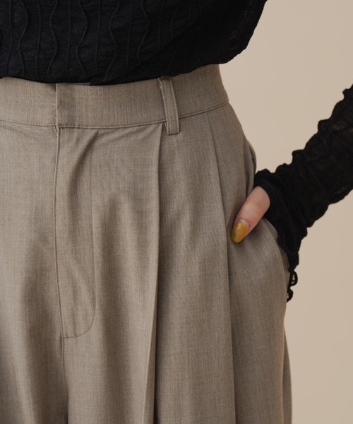 MERLOT（メルロー）の「タックワイドスラックス（スラックス・レディース・ベージュ/グレー/チョコ・FREE）」の22枚目の写真