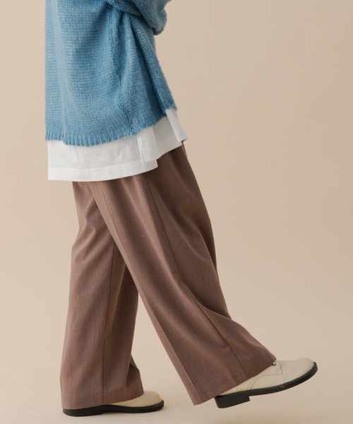 MERLOT（メルロー）の「タックワイドスラックス（スラックス・レディース・ベージュ/グレー/チョコ・FREE）」の16枚目の写真