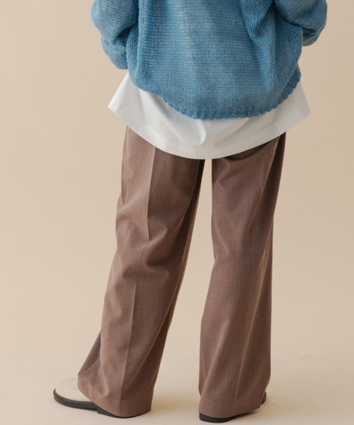 MERLOT（メルロー）の「タックワイドスラックス（スラックス・レディース・ベージュ/グレー/チョコ・FREE）」の12枚目の写真