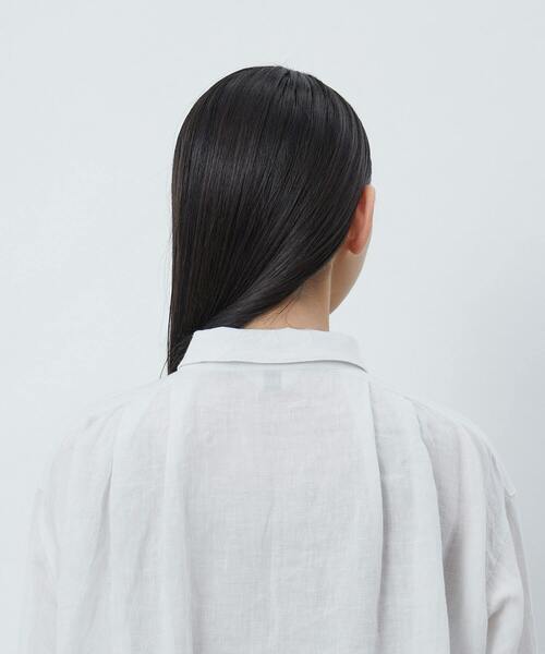 LOISIR（ロワズィール）の「グランジリネンレース使いチュニックブラウス（チュニック・レディース・ブラック/オフホワイト・FREE）」の10枚目の写真